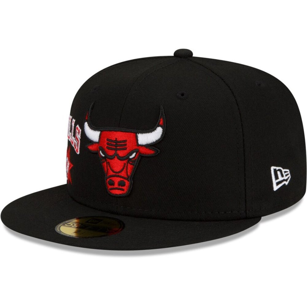 New Era Chicago Bulls City Cluster 59FIFTY Fitted Hat Black - Picture 4 of 6